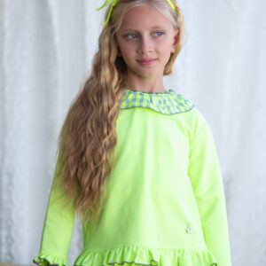 Sudadera niña fluor MON PETIT BONBON