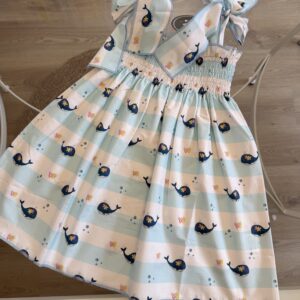 Vestido engomado ballenas MON PETIT BONBON