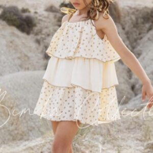 Vestido volantes bambula flores BIMBA COLLECTION