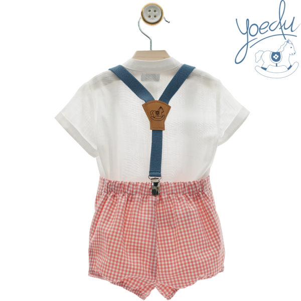 Conjunto niño tirantes flor de lis YOEDU - Imagen 2