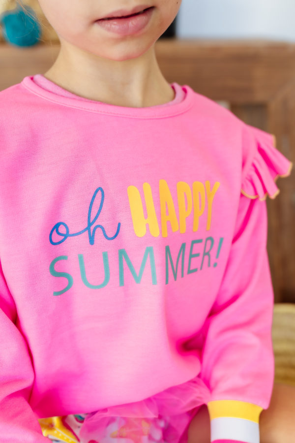 Sudadera fluorescente MON PETIT BONBON - Imagen 2