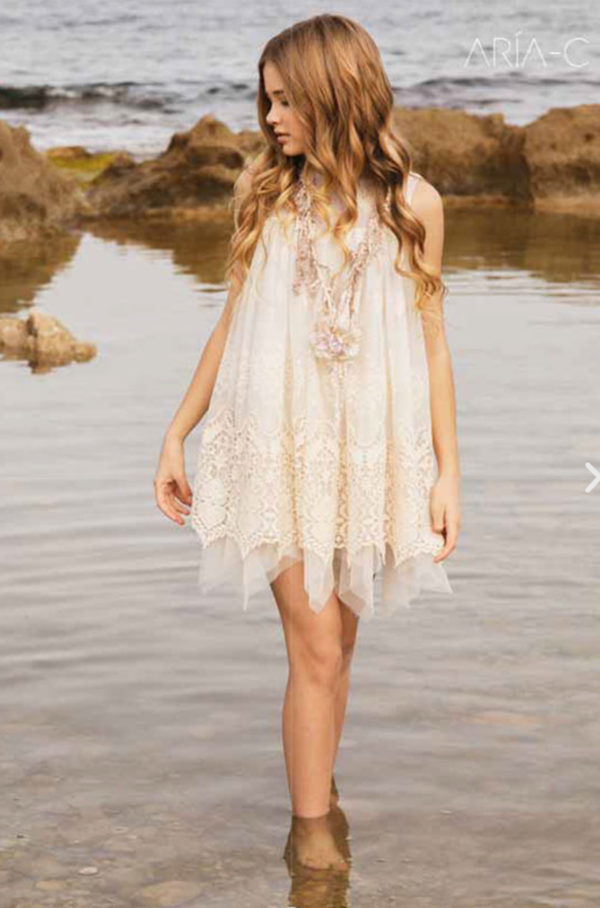 Vestido picos encaje BELLA BOMBA