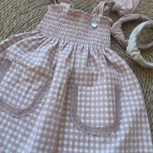 Vestido tirantes vichy rosa BELLA BIMBA