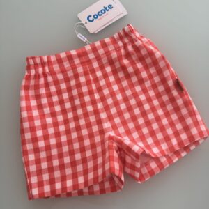 Pantalón corto vichy naranja COCOTE