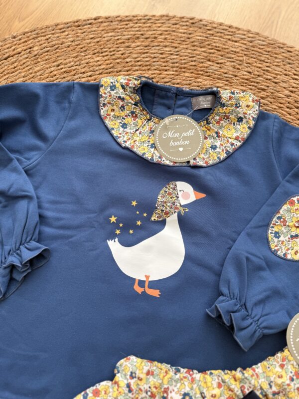 Conjunto falda oca liberty MON PETIT BONBON - Imagen 3