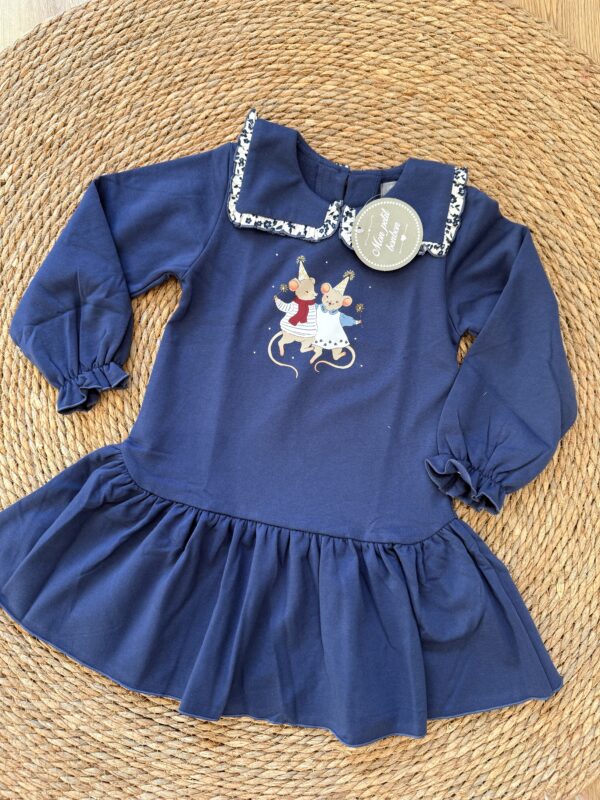 Vestido ratoncitos felpa MON PETIT BONBON