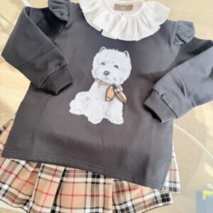 Sudadera negra perrito niña MON PETIT BONBON