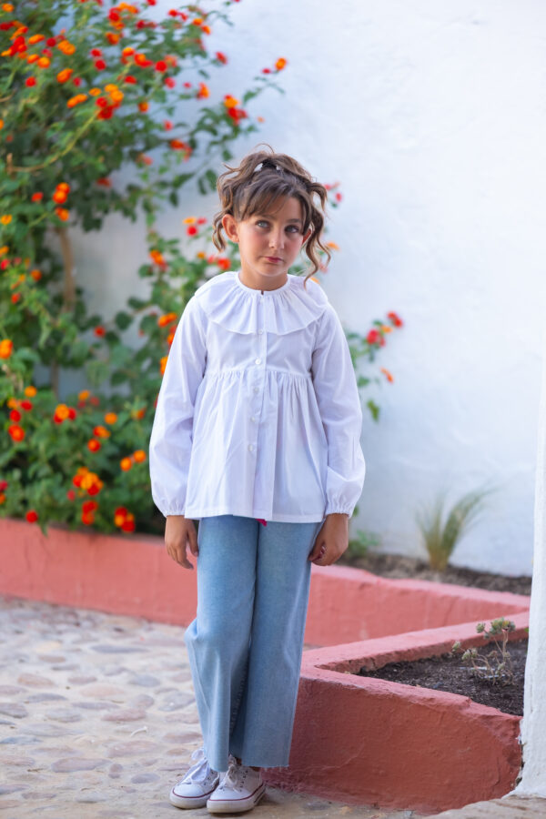 Blusa blanca MON PETIT BONBON