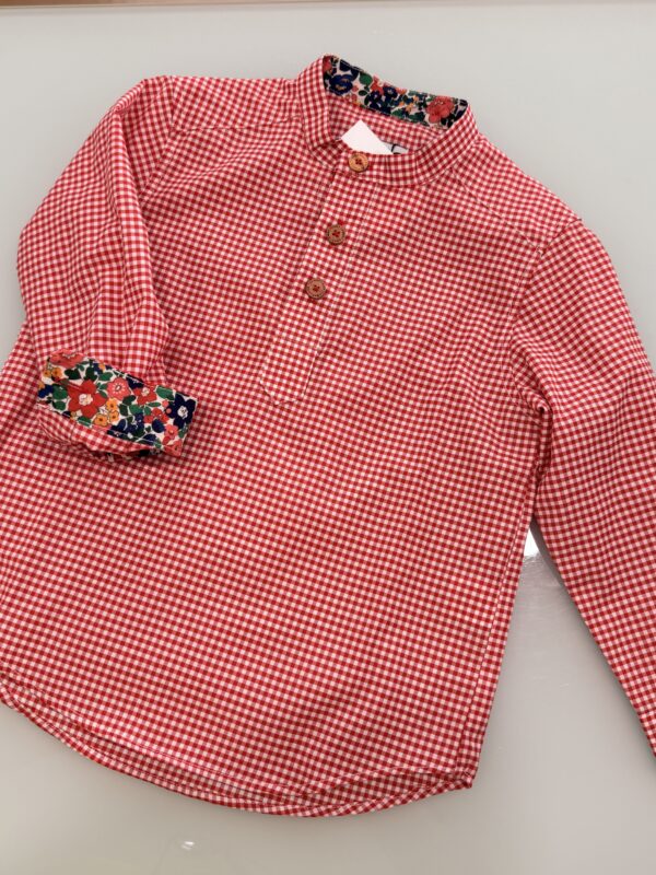 Camisa vichy rojo boutique luna LA MARTINICA