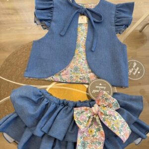 Chaleco liberty lila MON PETIT BONBON