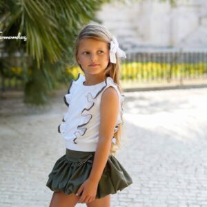 Conjunto falda short olivo NONA FERNANDEZ