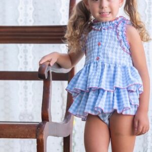 Conjunto vichy azul PIO PIO