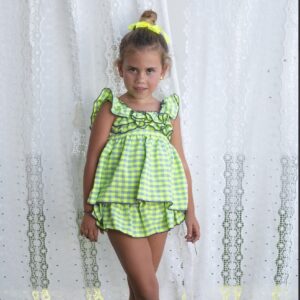 Conjunto vichy fluor MON PETIT BONBON