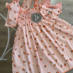 Vestido engomado melocotones MON PETIT BONBON