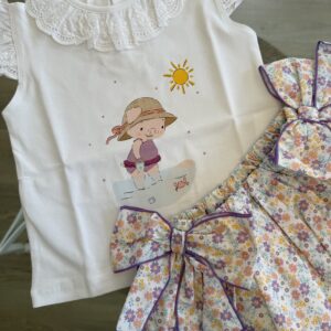 Conjunto liberty lila niña PIO PIO