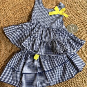 Conjunto vichy azulón MON PETIT BONBON