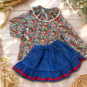 Conjunto liberty rojo MON PETIT BONBON