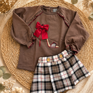 Conjunto zapato tartán MON PETIT BONBON