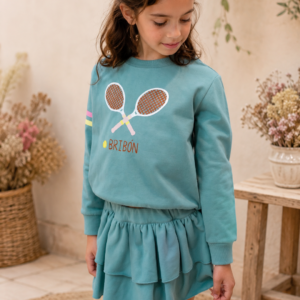 Conjunto felpa verde agua MON PETIT BONBON
