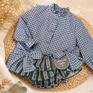 Conjunto verde celeste MON PETIT BONBON
