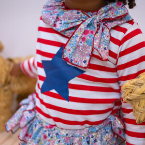 Conjunto niña liberty rayas rojo POI PIO